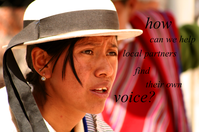 How can we help local partners find their own voice?